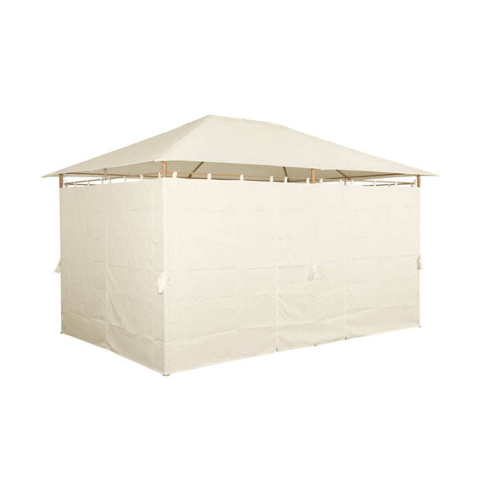 Pergola da giardino 3x4m struttura in alluminio con tende scorrevoli,