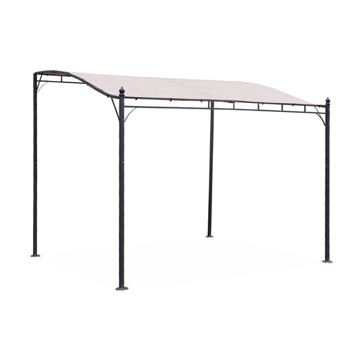 Pergola a parete struttura in acciaio 3x2,5 m  con tetto in tessuto,
