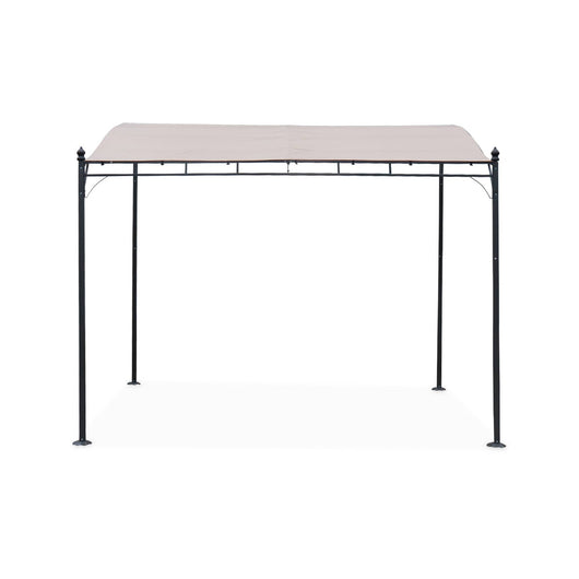 Pergola a parete struttura in acciaio 3x2,5 m  con tetto in tessuto,