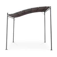 Pergola a parete struttura in acciaio 3x2,5 m  con tetto in tessuto,