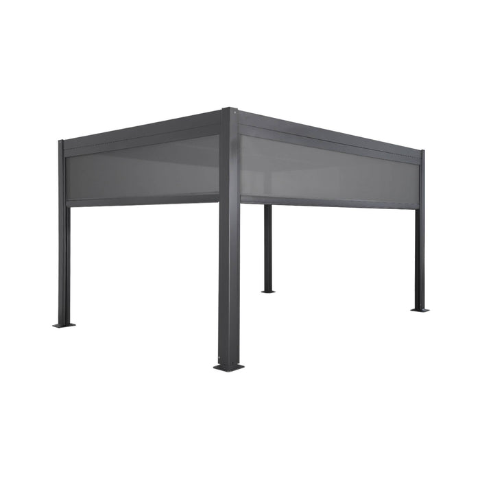 Pergola bioclimatica 3x4m con tenda da 3m + tenda da 4m i sweeek