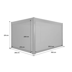 Pergola bioclimatica 3x4m con tenda da 3m + tenda da 4m i sweeek