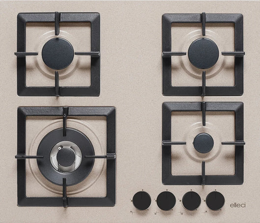 Piano cottura a gas da Incasso Plano 60 ELLECI PGSP60151WS 4 fuochi, 600x510 Granitek Avena 51