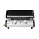 Grigilia a gas 2 bruciatori inox, 5kw, nero