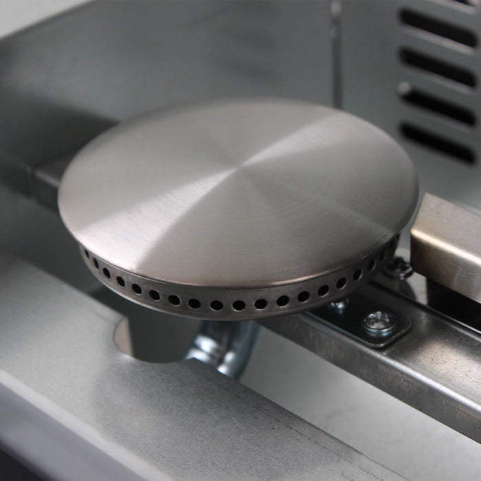 Grigilia a gas 2 bruciatori inox, 5kw, nero