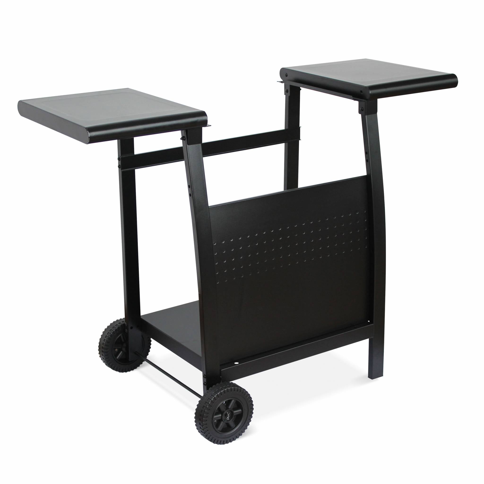 Plancha a gas 2 bruciatori inox con carrello, 5kw , nero