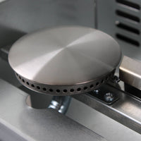 Plancha a gas 2 bruciatori inox con carrello, 5kw , nero