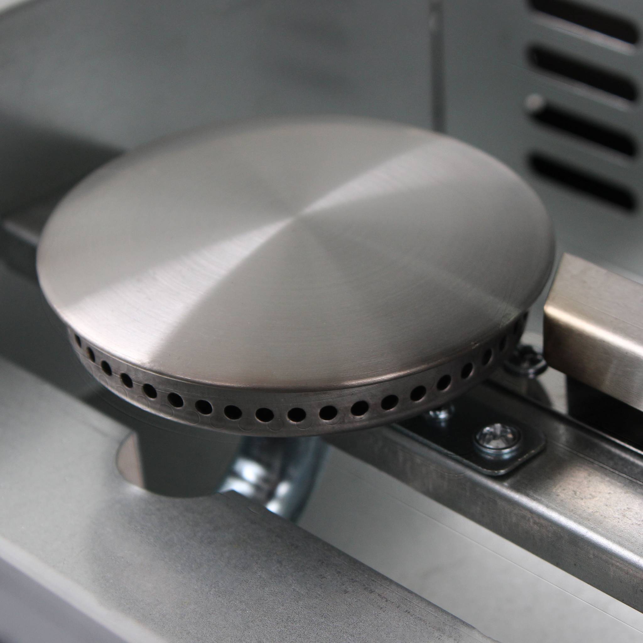 Plancha a gas 2 bruciatori inox con carrello, 5kw , nero