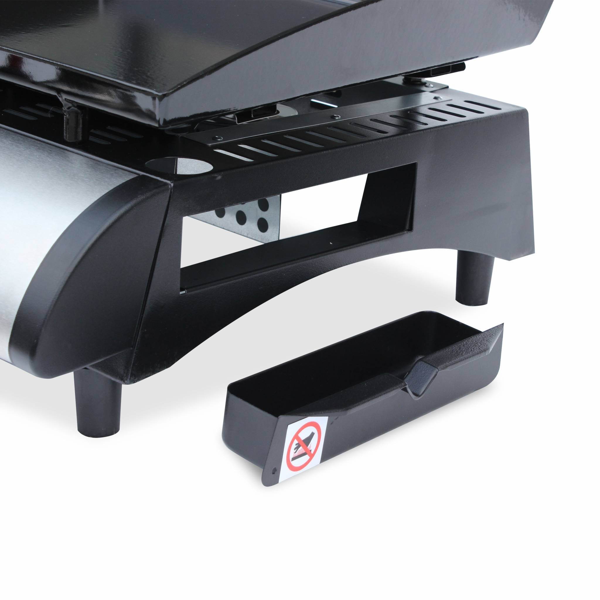 Plancha a gas 2 bruciatori inox con carrello, 5kw , nero