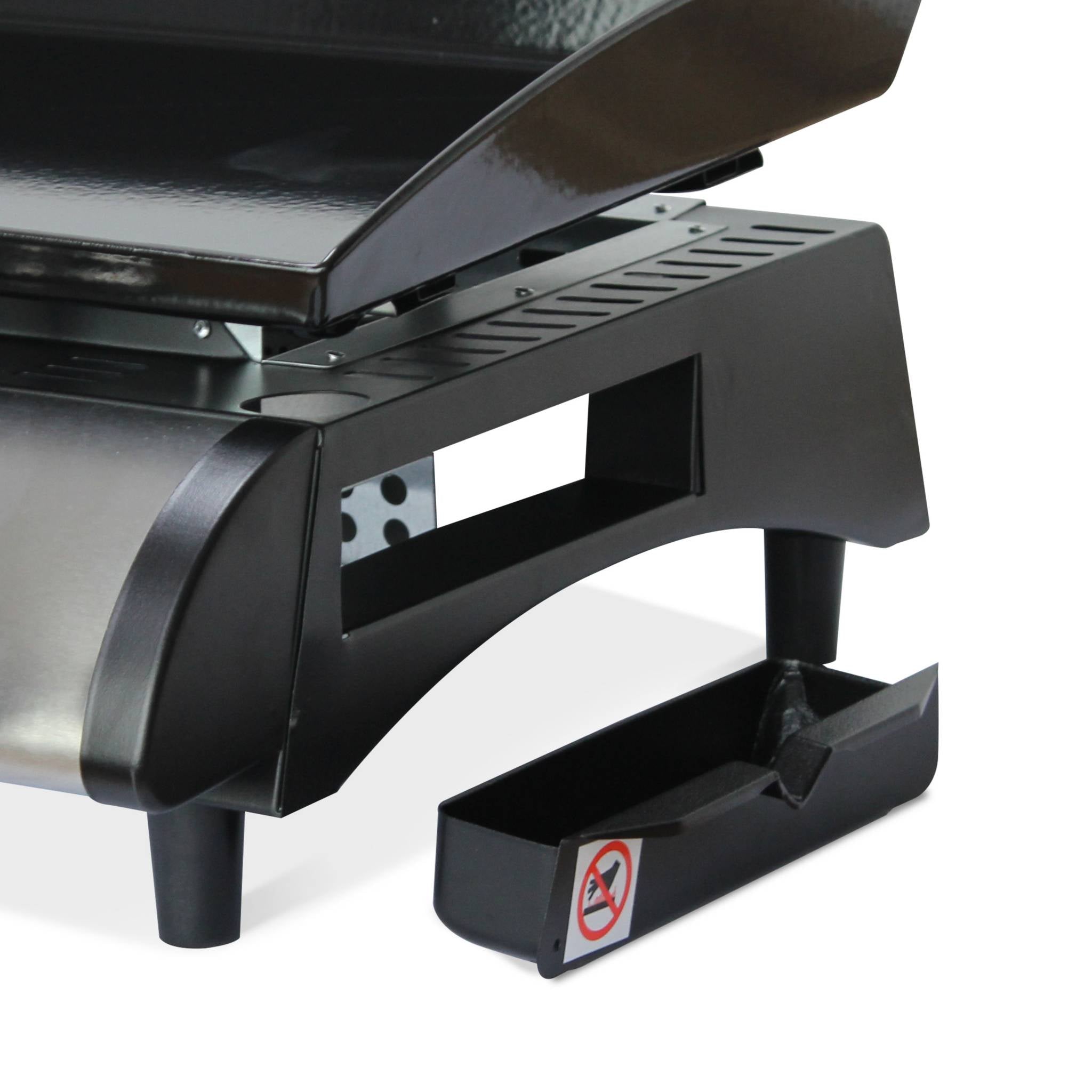 Griglia a gas con 3 bruciatori in acciaio inox, 7.5kw, nero