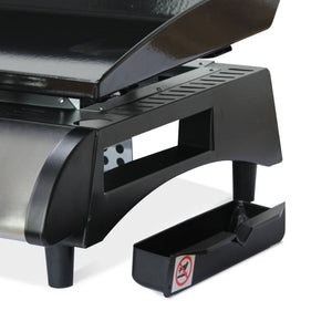 Griglia a gas con 3 bruciatori in acciaio inox, 7.5kw, nero