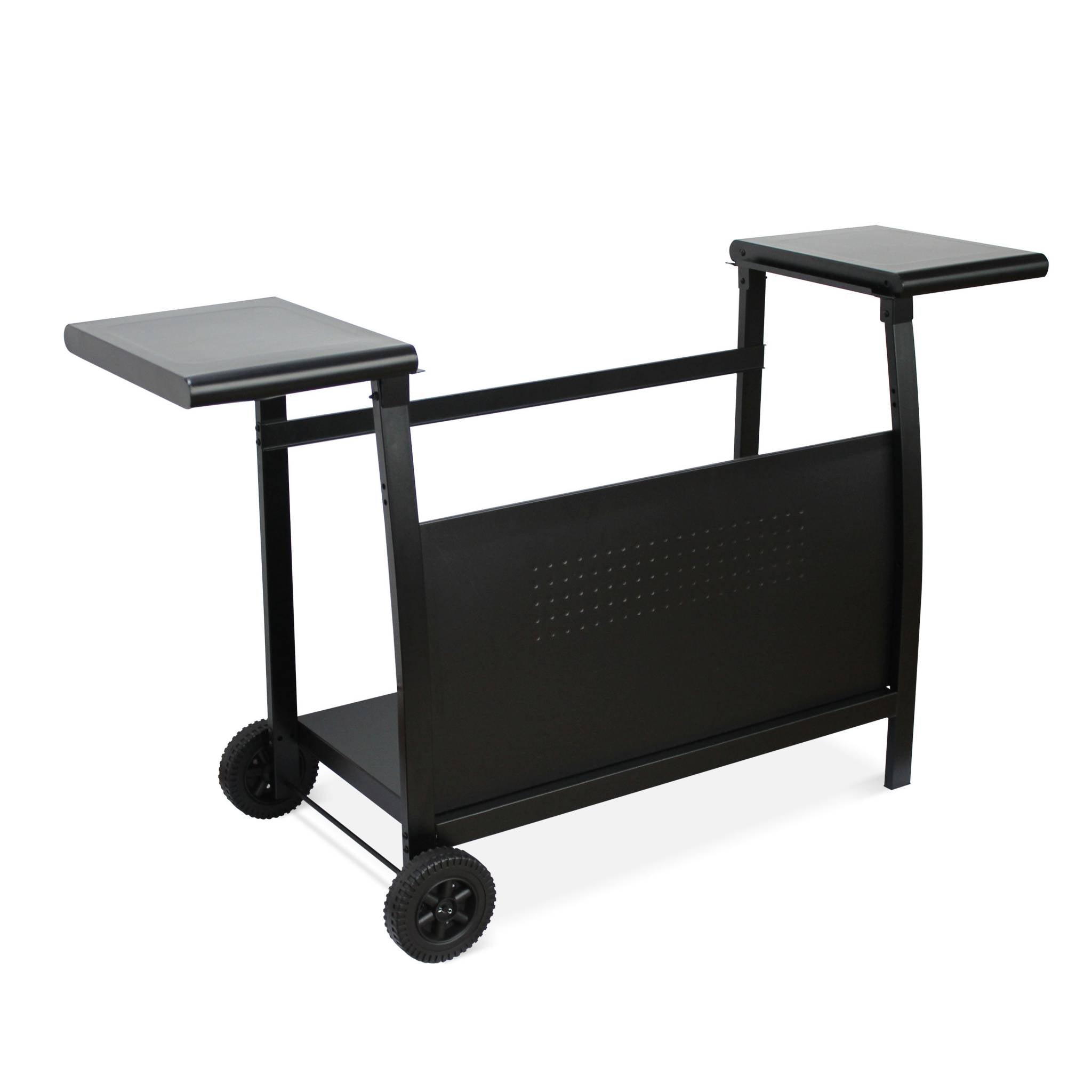 Plancha a gas a 4 fuochi in acciaio inox da 10 kw con carrello, nero