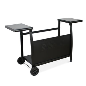 Plancha a gas a 4 fuochi in acciaio inox da 10 kw con carrello, nero