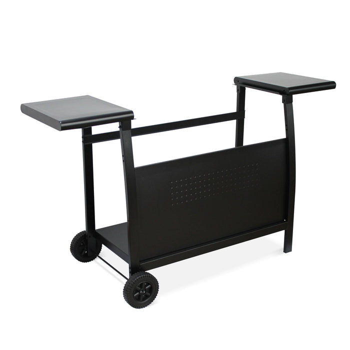 Plancha a gas a 4 fuochi in acciaio inox da 10 kw con carrello, nero