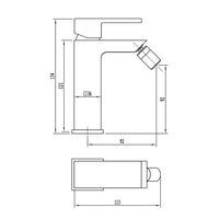 Ogomondo miscelatore rubinetto per bidet purple colore nero black bagno casa *** confezione 1