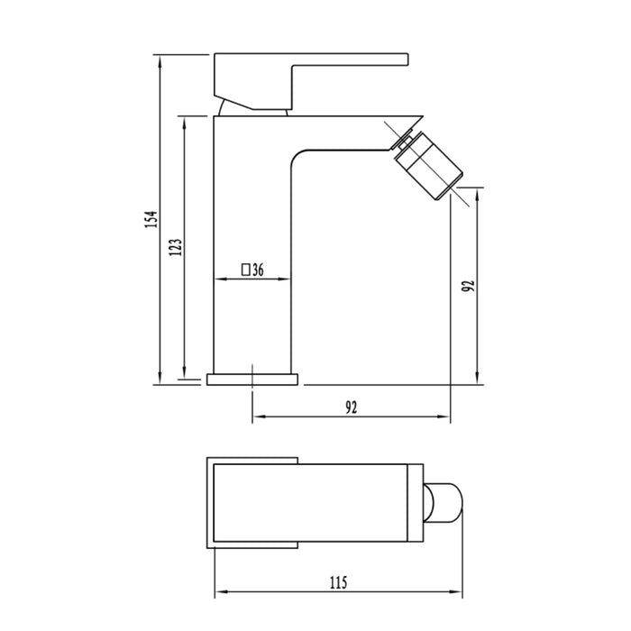 Ogomondo miscelatore rubinetto per bidet purple colore nero black bagno casa *** confezione 1