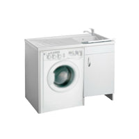 Mobile in legno con lavatoio + coprilavatrice mod. Idex - Versione DX