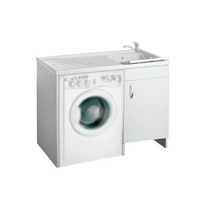 Mobile in legno con lavatoio + coprilavatrice mod. Idex - Versione DX