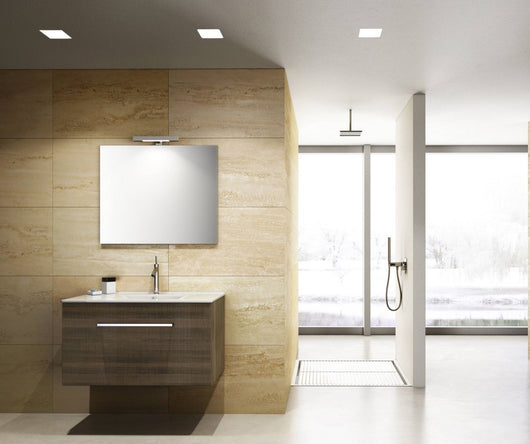 Composizione mobile bagno 90 cm completa Kio Noce