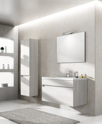 Composizione mobile bagno 90 cm PERSEO Larice Bianco