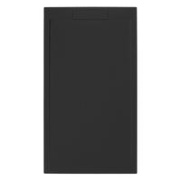 Piatto doccia rettangolare 140x90 cm effetto pietra in marmoresina EUPHORIA nero ATENE