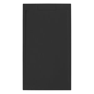 Piatto doccia rettangolare 140x90 cm effetto pietra in marmoresina EUPHORIA nero ATENE