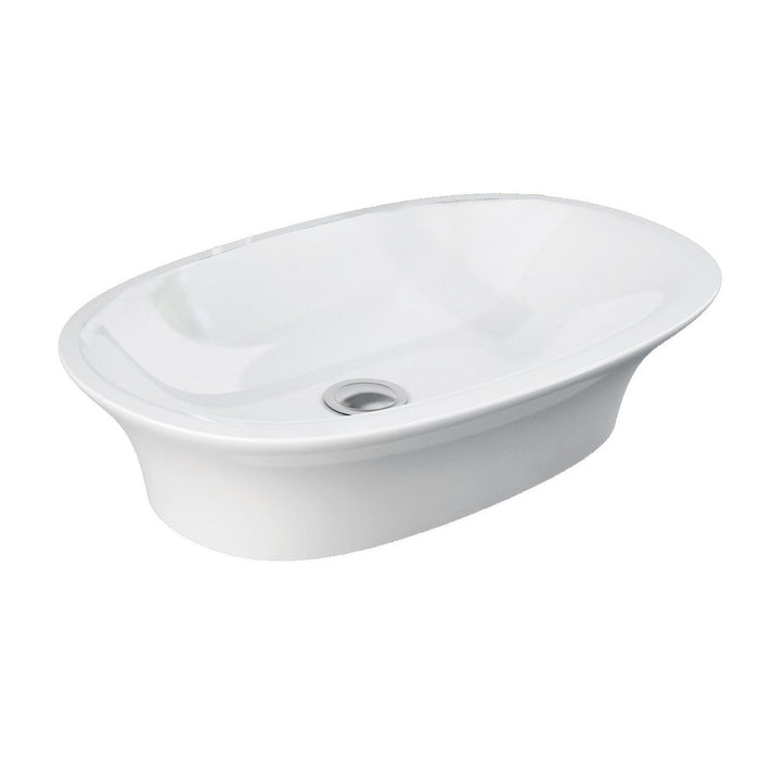 Lavabo da appoggio in ceramica bianco cm 60 senza foro rubinetto Sensation - Rak Ceramics