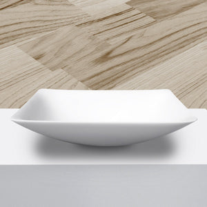 Lavabo d'appoggio slim 44x28 cm in resina bianco