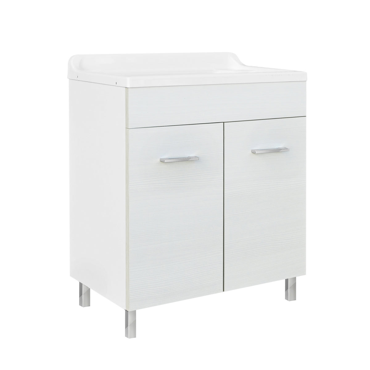 Lavatoio con mobile in legno e vasca con strizzatoio