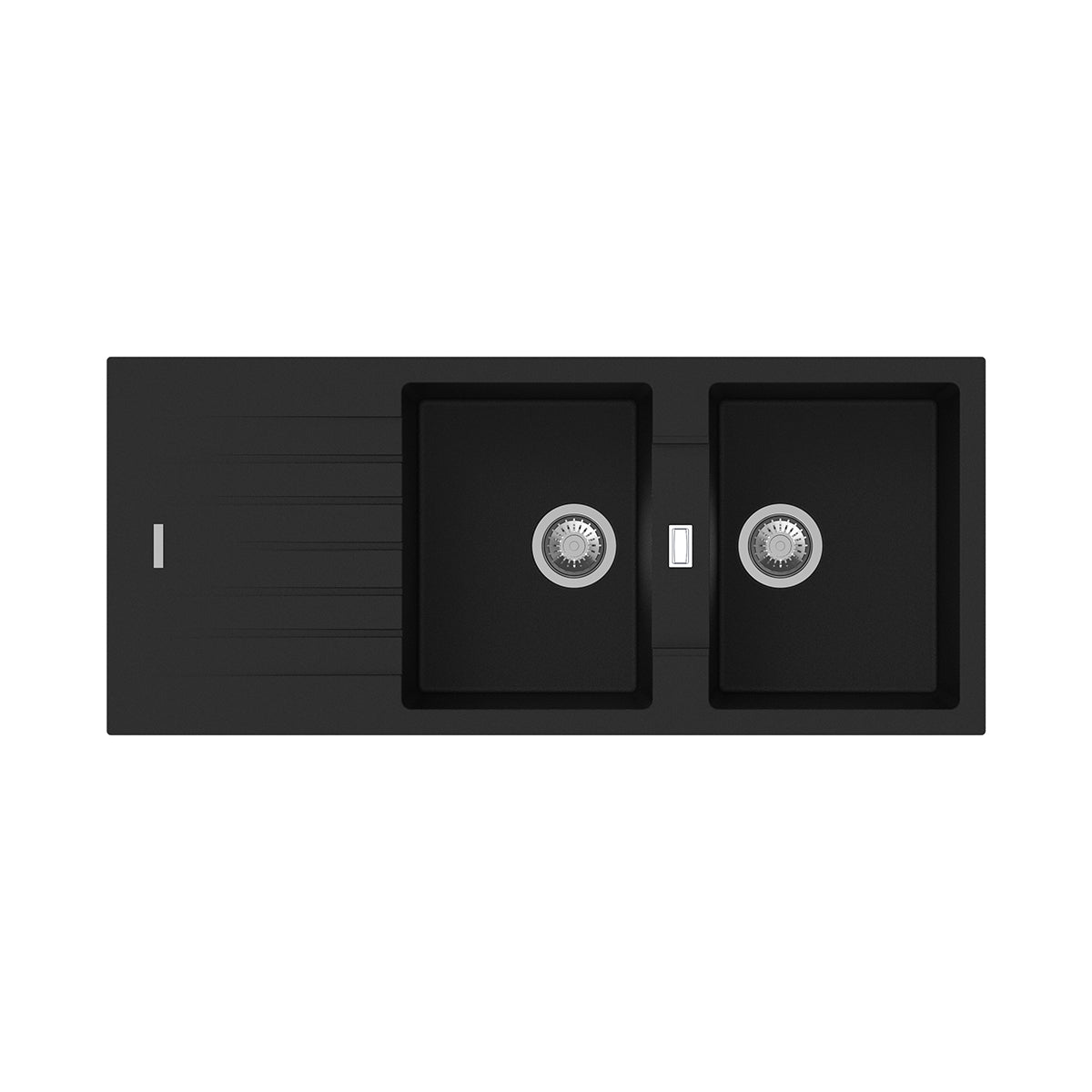 Lavello 116 cm da incasso in sintetico effetto granito due vasche Avena