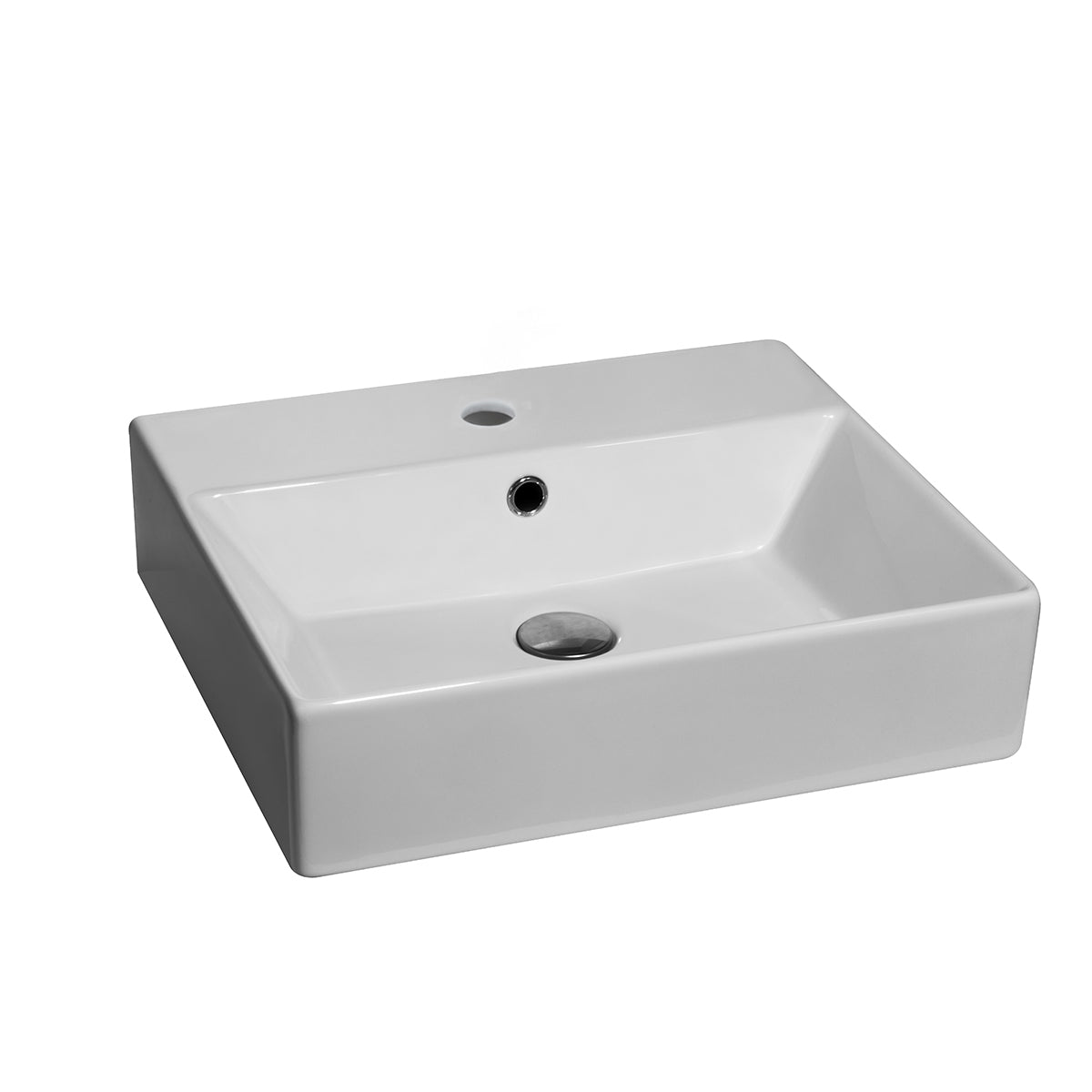 Lavabo d'appoggio 50x42 cm mod LA64 Bianco