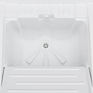 Lavatoio 45x60 con mobile ad 1 anta in ABS con tavola in propilene - Bianco