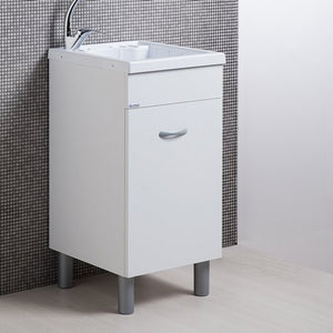 Lavatoio 45x50 in nobilitato 1anta con vasca in ABS - Bianco
