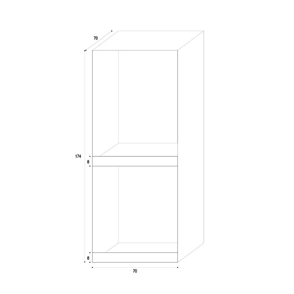 Mobile a giorno porta lavatrice e asciugatrice - Olmo scuro