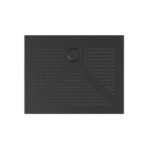 Piatto doccia rettangolare in ceramica 80X120 NERO OPACO H 3.6 cm - AFRICA