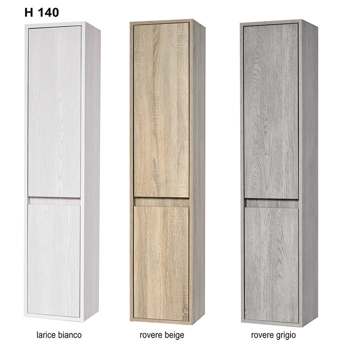 Colonna bagno sospesa CONGRAZIA cm 140 Rovere Grigio