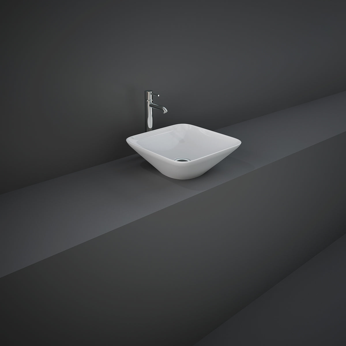 Lavabo appoggio quadrato Rak Ceramics - Bianco