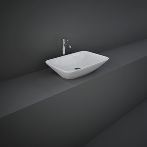 Lavabo appoggio rettangolare Rak Ceramics - Bianco