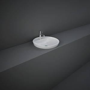 Lavabo incasso tondo foro rubinetto Rak Ceramics Bianco