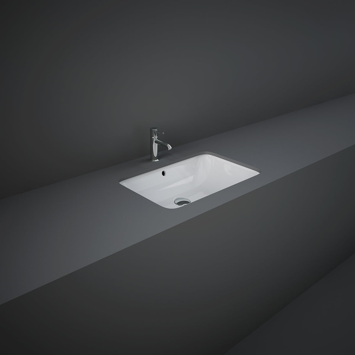 Lavabo sottopiano rettangolare Rak Ceramics Bianco