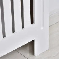 Copritermosifone a Doghe in MDF per Casa e Ufficio, 152x19x81 cm, Bianco
