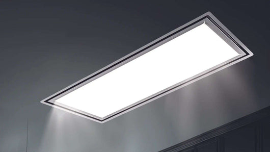 Cappa a soffitto da incasso FLEXIA -  cm 90X60 - Inox - 800 m3/h