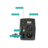 Mach power ups line interactive con display led e protezione avanzata *** potenza ampere (va) 600 va, confezione 1