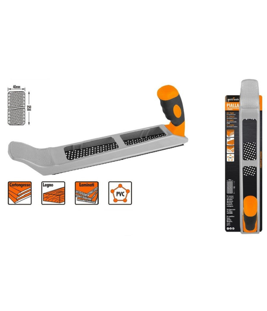 Pialla Per Cartongesso Legno In Pvc Raspa Lima Da 250x40 Mm Sostituibile 57222         