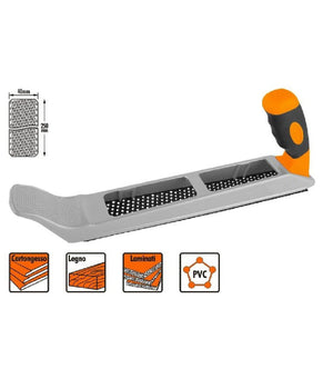 Pialla Per Cartongesso Legno In Pvc Raspa Lima Da 250x40 Mm Sostituibile 57222         