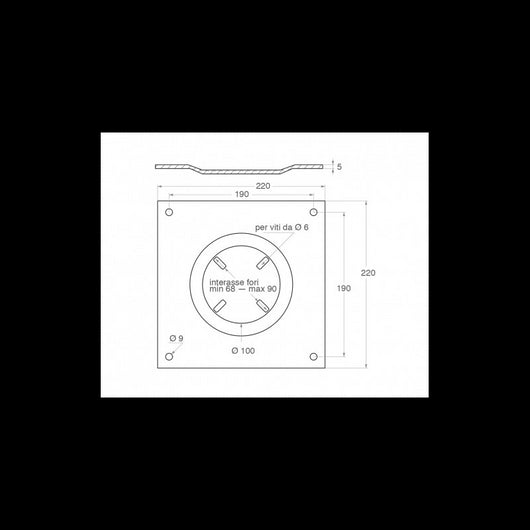 PIANO APPOGGIO MM.220X220