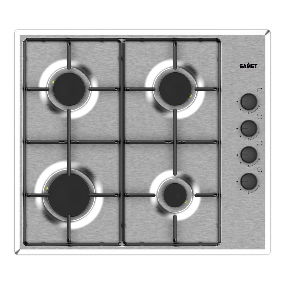 Piano cottura 4 fuochi inox Samet Ariane