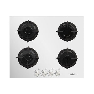 Piano cottura 4 fuochi Samet Venere60 vetro bianco