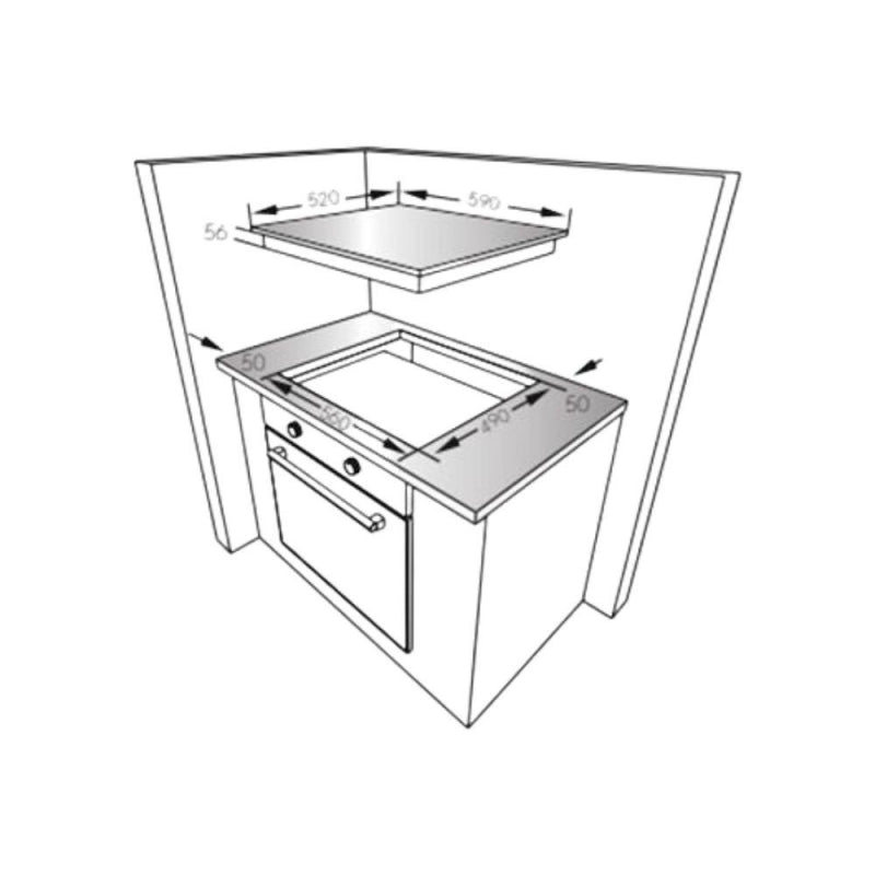 Piano cottura ad induzione H7IT37M1IT 4 zone 78 cm. Daewoo