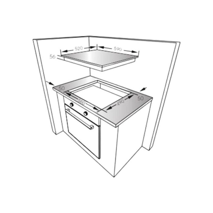 Piano cottura ad induzione H7IT37M1IT 4 zone 78 cm. Daewoo